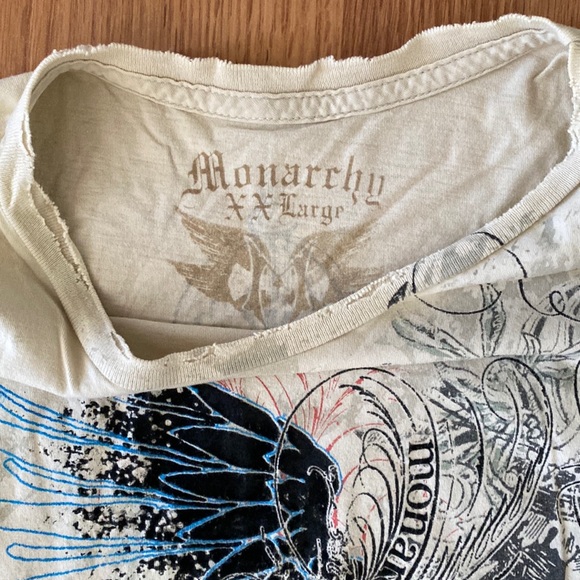❤️ Monarchy Los Angeles Distressed Graphic Tee Size XXL - Picture 4 of 7
